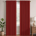 Blackout Curtains for Bedroom (Red / 52"W x 45"L (Pack of 2))