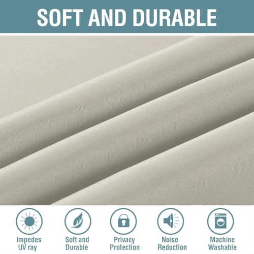 Blackout Curtain for Living Room Thermal Insulated Window Treatment Curtain Extra Long 96 inch Length Energy Saving Solid Grommet Top Blackout Drape (52"W x 96"L (Pack of 1) / Pale Oak)