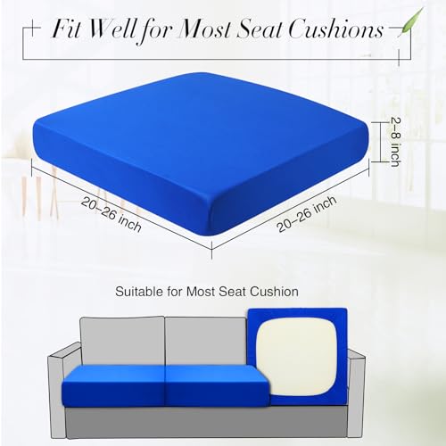 4 Pcs Stretch Cushion Covers (Royal Blue / Seat Cover)