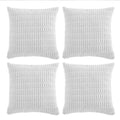 4 Packs Decorative Throw Pillow Covers for Living Room Couch Bed (14" x 14" (Pack of 4) / White)