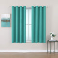 Blackout Curtains for Bedroom and Living Room 63 Inches Long (52"W x 63"L (Pack of 2) / Teal)