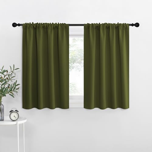 RV Blackout Curtains for Camper Windows (Olive / 34"W x 30"L (Pack of 2))