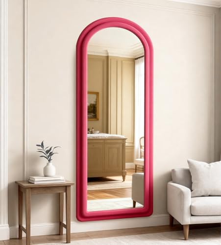 Full Length Mirror (Arched - Rose Red)