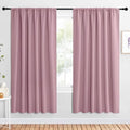 2 Panels Blackout Curtains (Rouge Pink / 62"W x 72"L (Pack of 2))