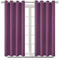Eggplant Purple Blackout Curtains for Bedroom 45 Inch (Eggplant Purple / 52"W x 45"L (Pack of 2))