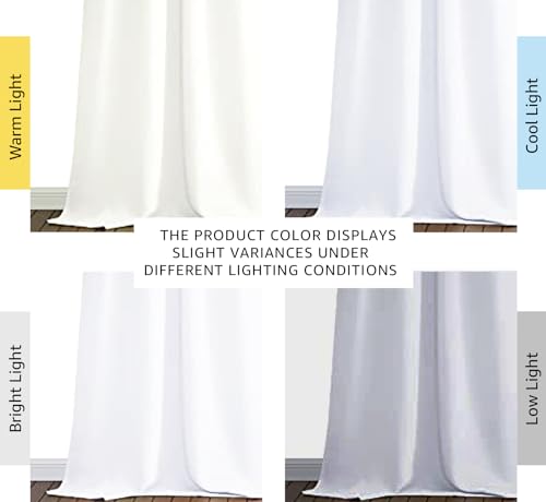 Pure White Blackout Curtains for Nursery 46" w x 90" L 2 Panels (Pure White / 46"W x 90"L (Pack of 2))