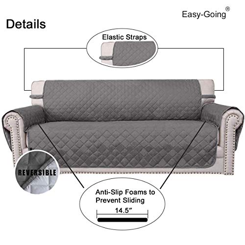 Reversible Couch Cover (Gray/Light Gray / X-Large Sofa)