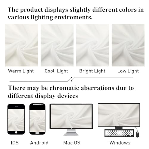 Ivory Sheer Curtains 68 Inch Length 2 Pcs (Ivory / 42"W x 68"L (Pack of 2))