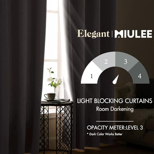Pure White Blackout Bedroom Curtains 63 Inch Long Light Blocking (Pure White / 42"W x 63"L (Pack of 2))