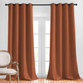 Blackout Burnt Orange Curtains 108 inch Long 2 Panels (Burnt Orange / 52"W x 108"L (Pack of 2))