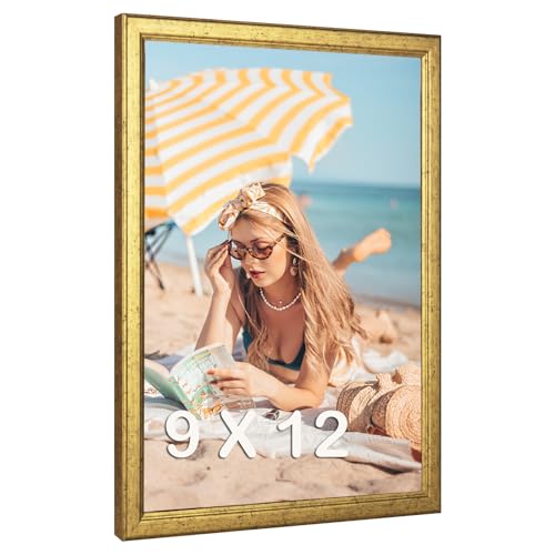 Wood 9x12 Frame Gold (Gold / 9x12)