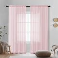 Blush Pink Sheer Curtains 72 Inches Long 2 Panels (Blush / 42"W x 72"L (Pack of 2))