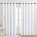 50% Light Blocking Curtain Panels for Bedroom (Pure White / 70"W x 84"L (Pack of 2))