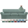 4 Piece Sofa Covers for 3 Cushion Couch Sofa Slipcover Soft Couch Cover for Dogs (XL Sofa (3 Cushion) / Dark Cyan)
