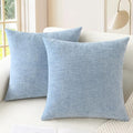 Decorative Couch Throw Pillow Covers 20 X 20 Inches Baby Blue (20" x 20" (Pack of 2) / Baby Blue)