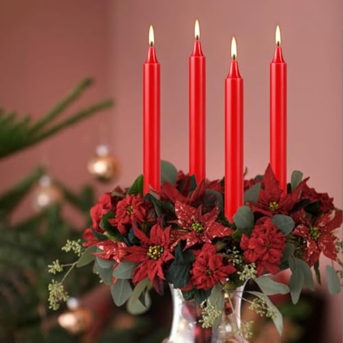 Set of 20 Red Candles (Red-4" 20)