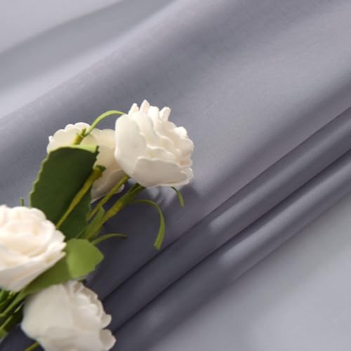 Grey Sheer Curtains 4 Panels Rod Pocket Semi (Grey / 52"W x 63"L (Pack of 4))