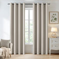 Natural Blackout Bedroom Curtains Drapes 84 Inch Long 52"x84" (Natural / 52"W x 84"L (Pack of 2))