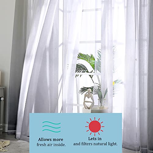 Grey Sheer Curtains (Charcoal Grey / 42"W x 84"L (Pack of 2))