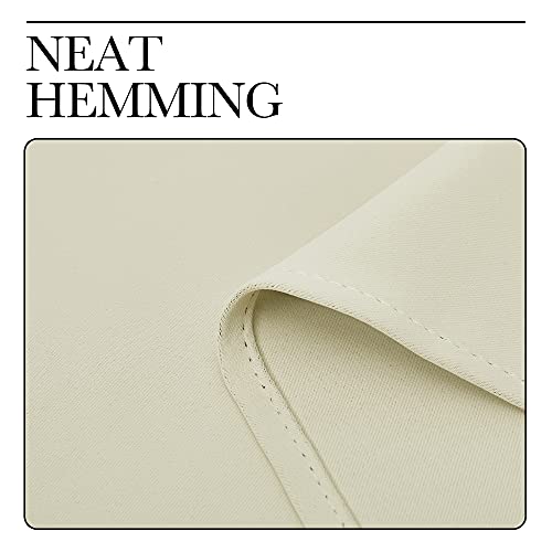 Beige Room Darkening Curtains for Living Room 42" w x 63" L 2 PCs (Beige / 42"W x 63"L (Pack of 2))