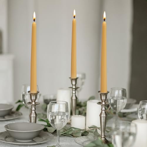 0.87×10 Inch Wax Yellow Taper Candles (wax yellow)