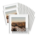 20x20 White Metal Picture Frames Matted to 16x16 (Set of 25 / White Metal / 20x20 in)