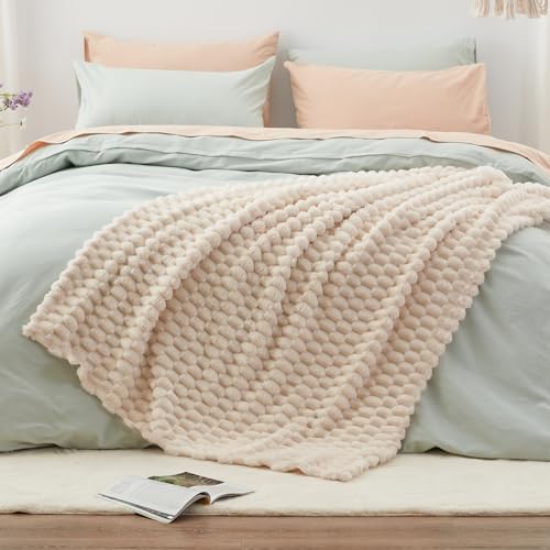 Large Turtle Shell Fleece Throw Blanket for Couch and Bed Beige (Beige#large Turtle / Throw)
