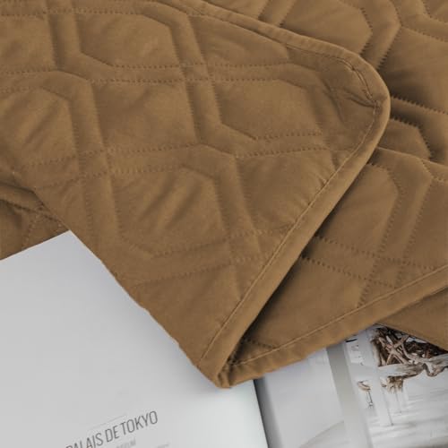 Waterproof Dog Bed Cover Pet Blanket for Furniture Bed Couch Sofa Reversible (68x82 Inch (Pack of 1) / Camel+camel)