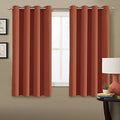 Blackout Curtain for Living Room Thermal Insulated Window Treatment Curtain 54 inch Length Energy Saving Solid Grommet Top Blackout Drape (52"W x 54"L (Pack of 1) / Orange)