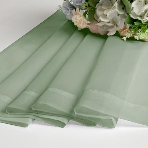 108 Inch Sage Green Sheer Window Curtains for Farmhouse (59"W x 108"L (Pack of 2) / Sage Green)
