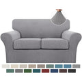 3 Piece Sofa Covers for 2 Cushion Couch Sofa Slipcover Soft Couch Cover for Dogs (Loveseat (2 Cushion) / Dove)