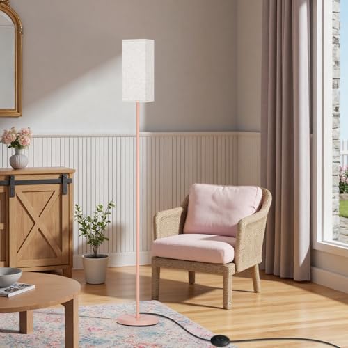 64.6" Floor Lamp (Beige + Pink)