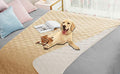 Waterproof Dog Bed Cover Pet Blanket for Furniture Bed Couch Sofa Reversible (52x82 Inch (Pack of 1) / Sand+beige)