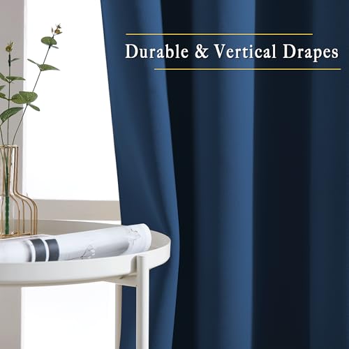 45 inches Bedroom Curtains Panels (Moroccan Blue / 52"W x 45"L (Pack of 2))