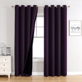 100% Blackout Curtains for Bedroom 102 Inches Long 2 Panels Set (52"W x 102"L (Pack of 2) / Royal Purple)
