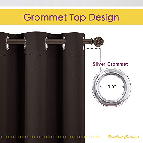 Blackout Curtain Panels for Kids Room (Toffee Brown / 42"W x 72"L (Pack of 2))