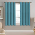 Blackout Curtain for Living Room Small Window Kitchen Blackout Curtains 45 inch Length Energy Saving Solid Grommet Blackout Drape (52"W x 45"L (Pack of 1) / Storm Blue)