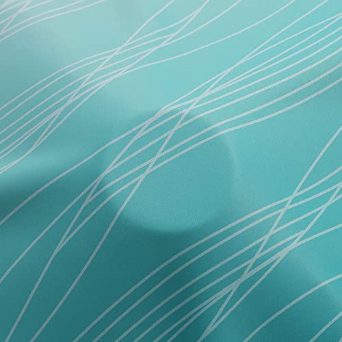 Teal and Grayish White Ombre Blackout Curtains for Living Room 54 Inch Long (Teal and Greyish White / 42"W x 54"L (Pack of 2))