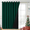 Dark Green Blackout Patio Door Curtain Panels W100 x L84 (100"W x 84"L (Pack of 1) / Dark Green)