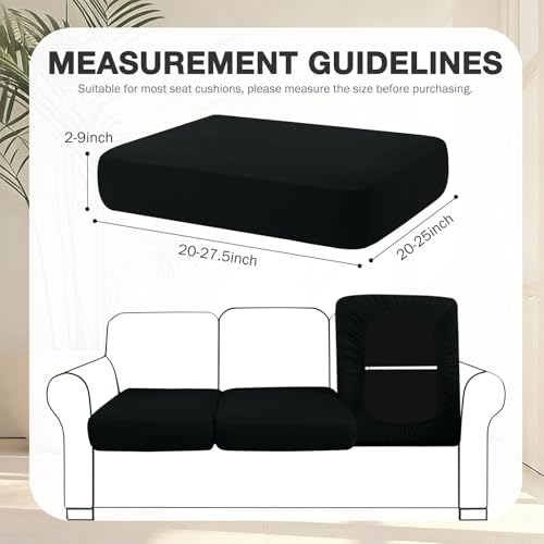 4Pcs Patio Cushion Covers (Black / 4PCS)