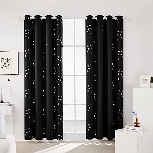 Blackout Curtains (Black/Cubic / 52"W x 95"L (Pack of 2))