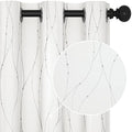 Living Room Curtains 36 Inches Long (Pure White/Wave Dots / 38"W x 36"L (Pack of 2))