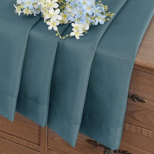 Window Sheer Curtains 54 inch Length (42"W x 54"L (Pack of 2) / Dusty)