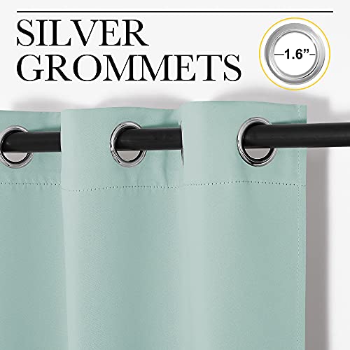 Blackout Window Curtains 70" L (Aqua Blue / 34"W x 70"L (Pack of 2))