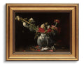 Fading Flowers Vintage Gold Framed Wall Art 8x10 inch (27-Dark floral / 8x10)