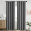 Blackout Curtains 95 Inch Length 2 Panels Set (Light Grey / 52"W x 95"L (Pack of 2))