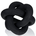 3 Link Wood Knot Decor Rustic Table Shelf Accents (Black)