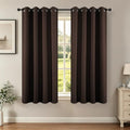 Blackout Curtains 72 Inch Length 2 Panels Set (Chocolate / 52"W x 72"L (Pack of 2))
