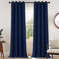 Room Darkening Curtains 52x108 inch Length Navy Blue (Navy Blue / 52"W x 108"L (Pack of 2))