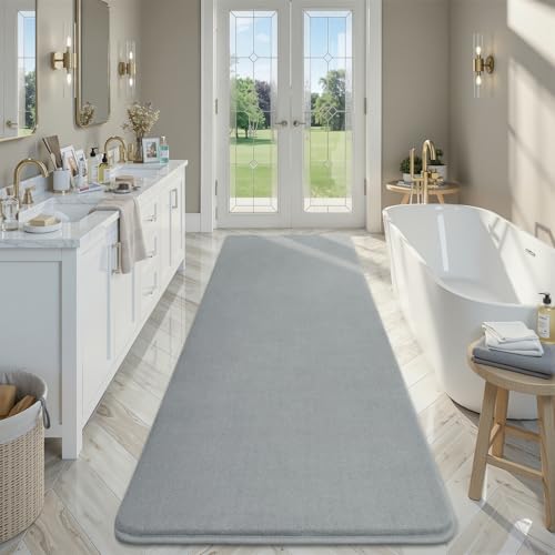 Modern Soft Hallway Runner Rug (3' x 10' (Runner) / Grey)